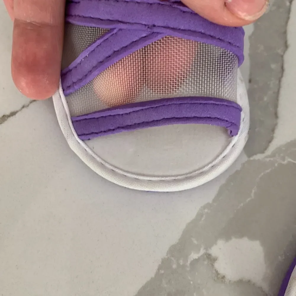 Purple Slip-on Mesh Foam Toddler Girls Summer Beach Sandals Size 3